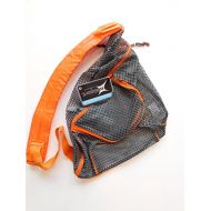 Eastsport Mesh Sporty Trap Single Strap Backpack Black OR Orange/Grey Color