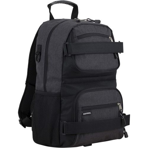  Eastsport New Double Strap Skater Multipurpose Backpack, Black Chambray