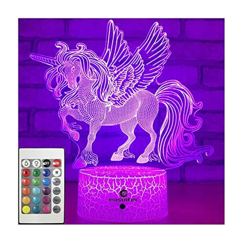  [아마존베스트]easuntec Unicorn Gifts Night Lights for Kids with Remote & Smart Touch 7 Colors + 16 Colors Changing Dimmable Unicorn Toys 1 2 3 4 5 6 7 8 Year Old Girl Gifts (Unicorn 16WT)