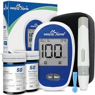 Easy@Home Blood Glucose Monitor Kit: Diabetes Testing Kit with 1 Lancing Device - 100 Test Strips and 100 Blood Lancets - Portable Blood Sugar Test Kit for Home Use EBG-100SL