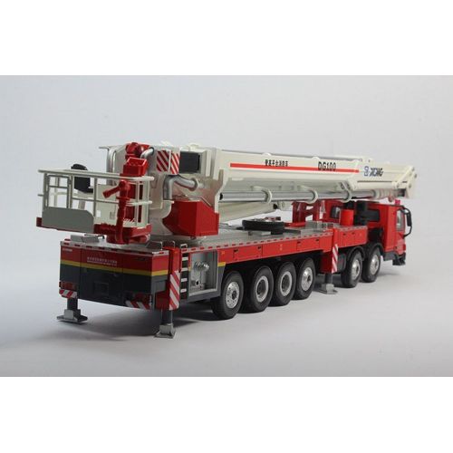  Easy XCMG 1:50 DG100 High platform fire engines Rescue cranes Diecast model