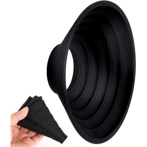 Easy Hood Silicone Lens Hood for Diameter 50-70mm Lens, Anti-Reflective Collapsible Reversible Lens Shade for Nikon Canon Sony Camera Lens, Blocks Unnecessary Reflection and Glare