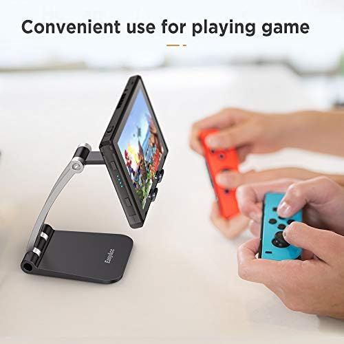  [아마존베스트]EasyAcc EassyAcc Tablet Stand Mobile Phone Holder Foldable Adjustable Universal for iPhone 12 Galaxy Tab A7 10.4 2020 S6 Lite, iPad Pro 9.7/10.5/10.2, Nintendo Switch, Air Mini, Fire, Huaw