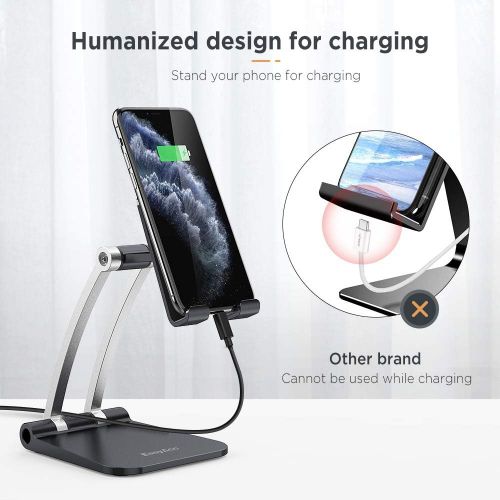  [아마존베스트]EasyAcc EassyAcc Tablet Stand Mobile Phone Holder Foldable Adjustable Universal for iPhone 12 Galaxy Tab A7 10.4 2020 S6 Lite, iPad Pro 9.7/10.5/10.2, Nintendo Switch, Air Mini, Fire, Huaw