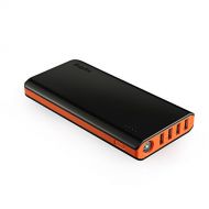 [Fast and Efficient] EasyAcc 26000mAh Power Bank 4 Ports External Battery Charger Portable Charger for Android Phone Samsung HTC Tablets - Black and Orange