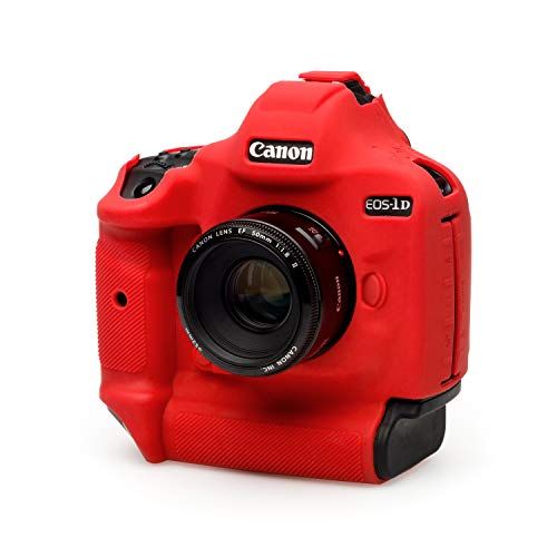  easyCover Silicone Protection Cover for Canon EOS 1Dx, 1Dx Mark II & Mark III Cameras, Red