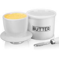 French Butter Crock, Butter Dish with Knife for Soft Butter-No more Hard Butter Anymore for Gift
