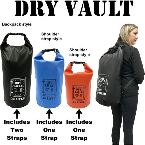  [아마존베스트]EasyGoProducts 3 Bag Set - DRY VAULT  DRY BAG SETS  500D PVC Tarpaulin  20L, 10L, 5.8L with shoulder straps - WEATHERPROOF - WATERPROOF BAGS - BEST DEAL ON AMAZON - 100% Guaranteed -3 QUALITY