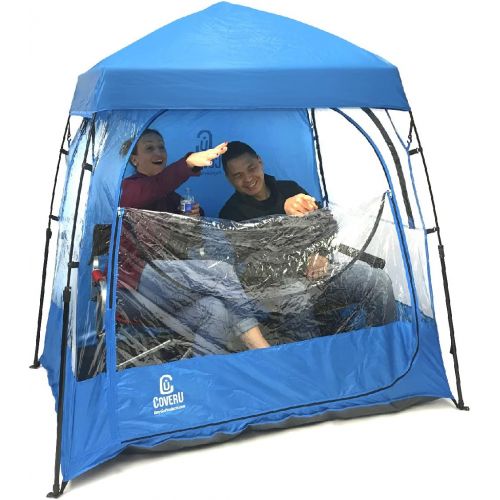  EasyGoProducts CoverU Sports Shelter Tent ? Pop Up Weather Pod Wind Weather Tent Pod ? 2 Person Patented