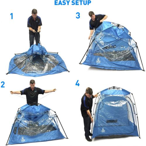  EasyGoProducts CoverU Sports Shelter Tent ? Pop Up Weather Pod Wind Weather Tent Pod ? 2 Person Patented