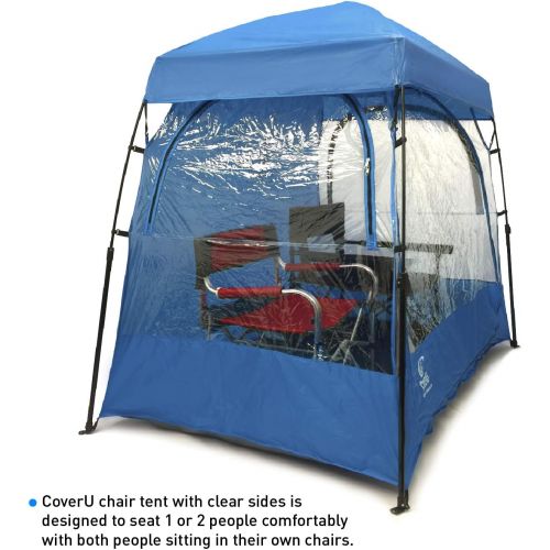  EasyGoProducts CoverU Sports Shelter Tent ? Pop Up Weather Pod Wind Weather Tent Pod ? 2 Person Patented