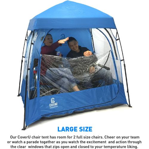  EasyGoProducts CoverU Sports Shelter Tent ? Pop Up Weather Pod Wind Weather Tent Pod ? 2 Person Patented