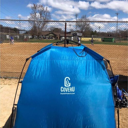  EasyGoProducts CoverU Sports Shelter Tent ? Pop Up Weather Pod Wind Weather Tent Pod ? 2 Person Patented