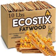 EasyGoProducts Approx. 120 Eco-Stix Fatwood Fire Starter Kindling Firewood Sticks ? 100% Organic ? Firestarter for Wood Stoves, Fireplaces, Campfires, Bonfires, 10 Lbs