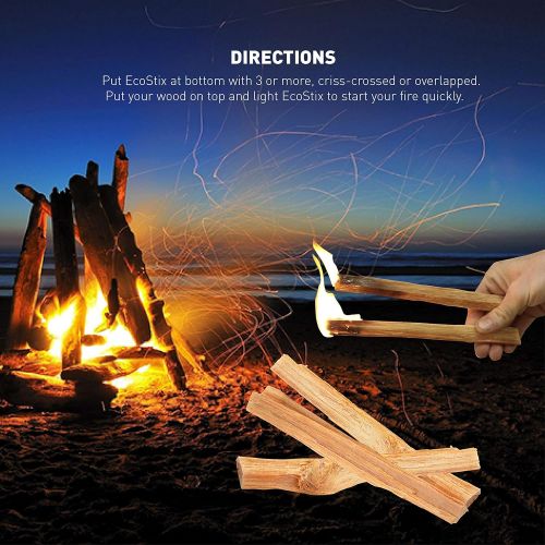  EasyGoProducts Approx. 120 Eco-Stix Fatwood Fire Starter Kindling Firewood Sticks ? 100% Organic ? Firestarter for Wood Stoves, Fireplaces, Campfires, Bonfires, 10 Lbs