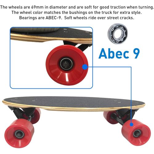  EasyGoProducts Fish Adults and Kids Skateboard ? Mini Longboard Cruiser ? Light Weight and Portable ? Beginners to Experts