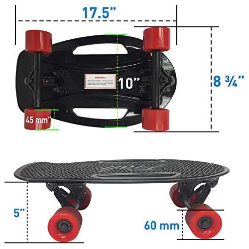  EasyGoProducts Fish Adults and Kids Skateboard ? Mini Longboard Cruiser ? Light Weight and Portable ? Beginners to Experts