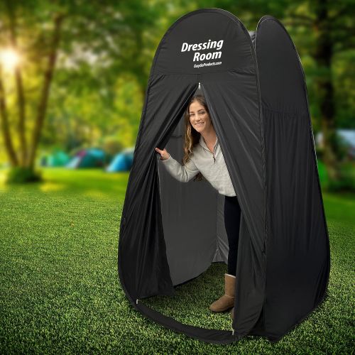  EasyGoProducts EGP-TENT-012-1 EasyGo Changing Dressing Pop Up Shelter for Outdoors Beach Area Grass Shower Room Equipped with Portable Carrying Case. for Clothing Companies, Black: