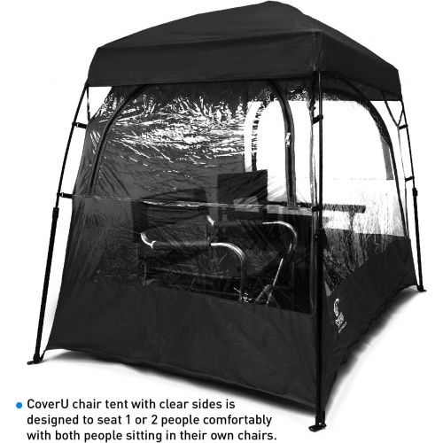  EasyGoProducts CoverU Sports Shelter Tent ? Pop Up Weather Pod - Wind Weather Tent Pod ? 2 Person - Patented