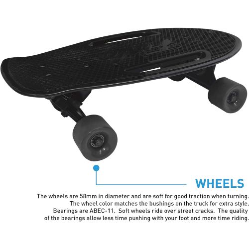  EasyGoProducts Fish Adults and Kids Skateboard ? Mini Longboard Cruiser ? Light Weight and Portable ? Beginners to Experts