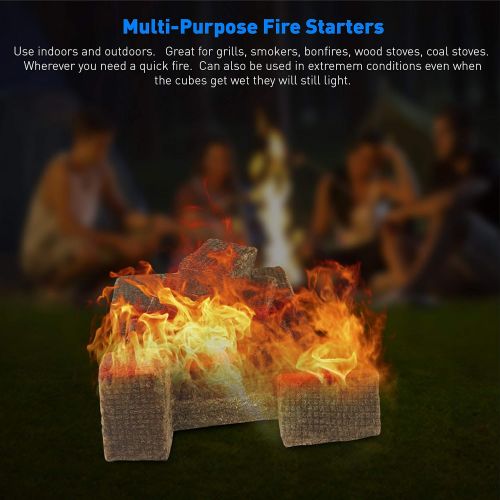  EasyGoProducts EasyGo Product Eco Cubes ? Fire Starter Squares ? Great Lighter for Chimney, Charcoal Grill, Fireplace, Campfire, Pellet Stove, Wood Stove Qty 72