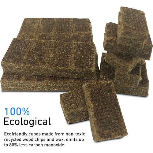  EasyGoProducts EasyGo Product Eco Cubes ? Fire Starter Squares ? Great Lighter for Chimney, Charcoal Grill, Fireplace, Campfire, Pellet Stove, Wood Stove Qty 72