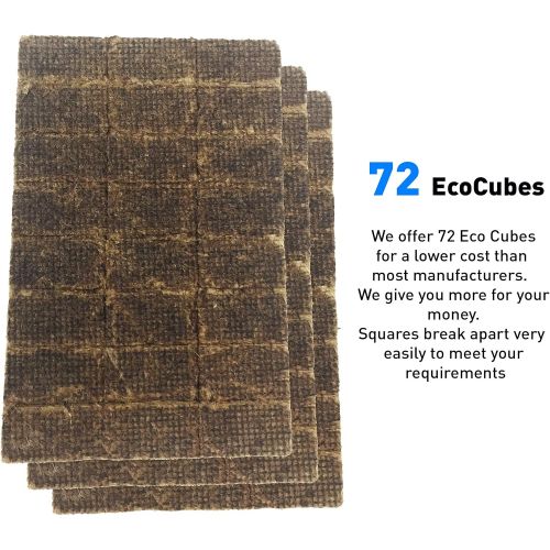  EasyGoProducts EasyGo Product Eco Cubes ? Fire Starter Squares ? Great Lighter for Chimney, Charcoal Grill, Fireplace, Campfire, Pellet Stove, Wood Stove Qty 72