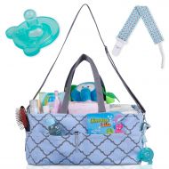 [아마존베스트]EasyGorilla Portable Baby Diaper Caddy Organizer - 16 Pockets - Removable Shoulder Strap - 5 Dividers - Large Changing Station Table Basket for Nursery Crib and Car Storage - Neutr