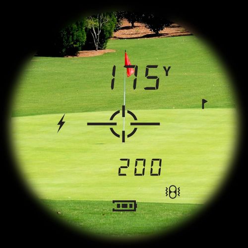  EasyGreen 1300 Golf Rangefinder - Pin Lock & Slope Compensation Technology (1,300 Yard Range), White