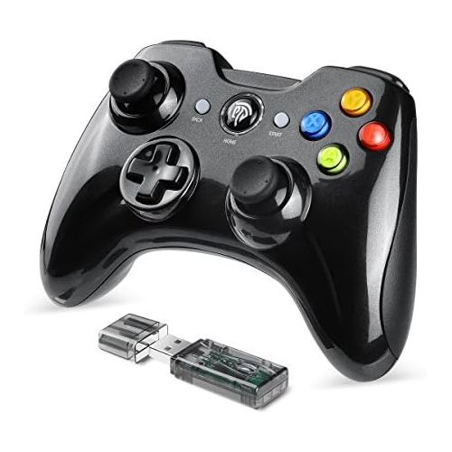  [아마존베스트]EasySMX 2.4G Wireless Controller for PS3, PC Gamepads with Vibration Fire Button Range up to 10m Support PC (Black)