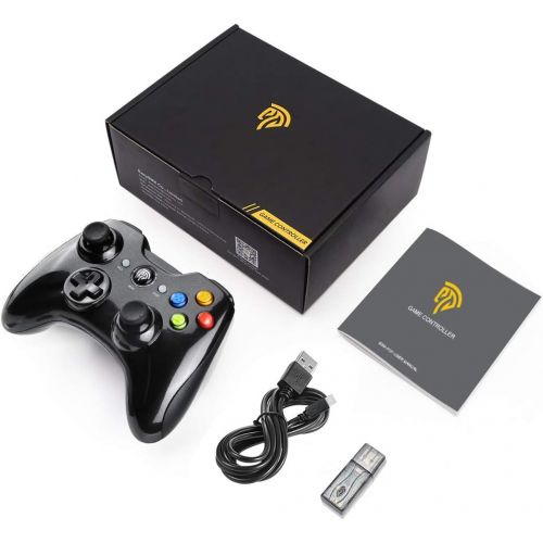  [아마존베스트]EasySMX 2.4G Wireless Controller for PS3, PC Gamepads with Vibration Fire Button Range up to 10m Support PC (Black)