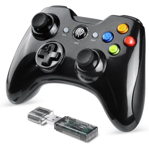  [아마존베스트]EasySMX 2.4G Wireless Controller for PS3, PC Gamepads with Vibration Fire Button Range up to 10m Support PC (Black)