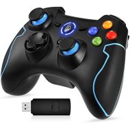 [아마존베스트]EasySMX 2.4G Wireless Controller for PS3, PC Gamepads with Vibration Fire Button Range up to 10m Support PC (Windows XP/7/8/8.1/10), PS3, Android, Vista, TV Box Portable Gaming Joy