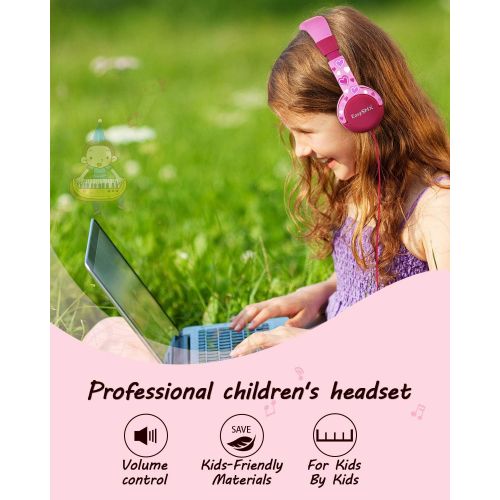  [아마존베스트]EasySMX Childrens Headphones, Light Headphones with Noise Limitation, Adjustable Headset for iPod iPad iPhone (3.5 mm) Mobile Phone Tablet PC MP3 MP4