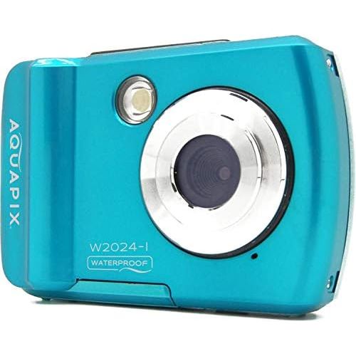  [아마존베스트]Easypix Easypix W2024-I Splash Iceblue Waterproof Camera 14MP Double Apron Blue