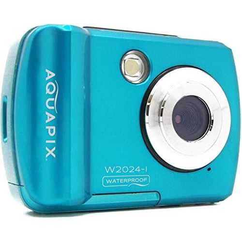  [아마존베스트]Easypix Easypix W2024-I Splash Iceblue Waterproof Camera 14MP Double Apron Blue