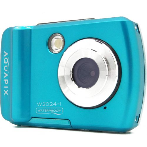  [아마존베스트]Easypix Easypix W2024-I Splash Iceblue Waterproof Camera 14MP Double Apron Blue