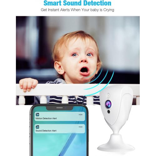  [아마존베스트]Mini Camera WiFi - Ebitcam 1080P Indoor 2.4G WiFi Monitor with Night Vision, 2-Way Audio,Motion Alarm for Home Surveillance/Baby/Pet,Watch Live Streaming Video Anywhere,One Year Cl