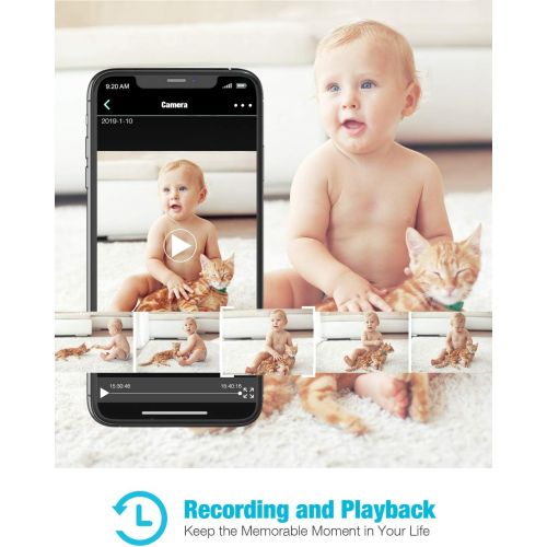  [아마존베스트]Mini Camera WiFi - Ebitcam 1080P Indoor 2.4G WiFi Monitor with Night Vision, 2-Way Audio,Motion Alarm for Home Surveillance/Baby/Pet,Watch Live Streaming Video Anywhere,One Year Cl