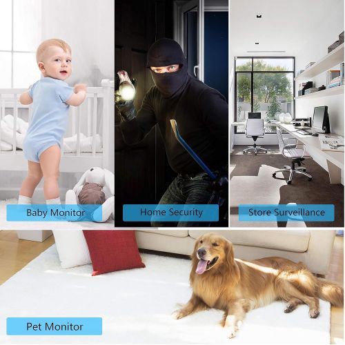  Ebitcam 1080P WiFi Camera,Baby Monitor with Two-Way Audio PanTiltZoom Night Vision,Remote Real-time Monitoring,Cloud Storage, Compatible with Alexa