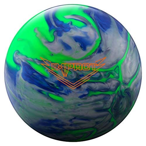  Ebonite 029744028156 Impact Bowling Ball, Lime/Blue/Silver, 12