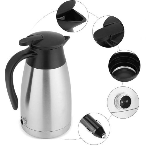  Eboxer 24V 1000ml Car Kettle Auto Shut-Off Water Heating Boiling Pot Car Kettle for Outdoors