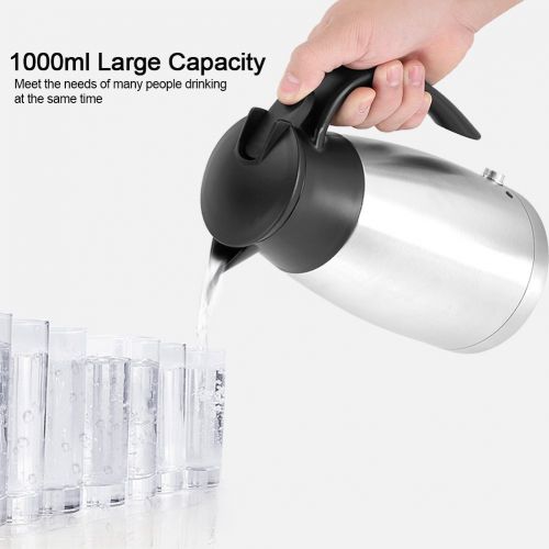  Eboxer 24V 1000ml Car Kettle Auto Shut-Off Water Heating Boiling Pot Car Kettle for Outdoors