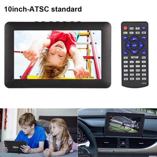  [아마존베스트]Eboxer 10 inch Portable TV, ATSC Digital Television 16:9 TFT LED 1080P HDMI Video Player with USB/TF Card Slot Built-in Rechargeable Battery for Home Car Outdoor Travel