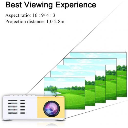  Eboxer Mini Projector 1500 Lumens Portable Video-Projector,LED HD Home Theater Movie Projector Support 1080P, HDMI, AV, VGA, USB, and Micro SD for Outdoor Recreation, Entertainment Venues