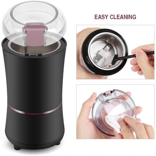  [아마존베스트]Eboxer 400 W Electric Coffee Grinder Beans Spices Nuts Grinder with Stainless Steel Blade EU Plug 220 V (Black)