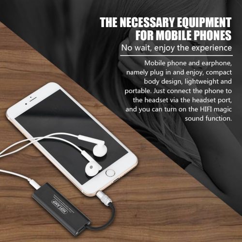  [아마존베스트]Eboxer Black HiFi Portable 3.5mm Stereo Headphone Audio Amplifier Stereo Amplifier AMP for Mobile Phone (Black)