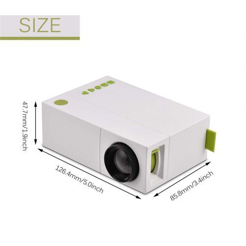  Eboxer Mini LED Projector,1080P Portable Mini Home Theater Video LED Projector USBTFAVHDMI Input.(Battery not Included)