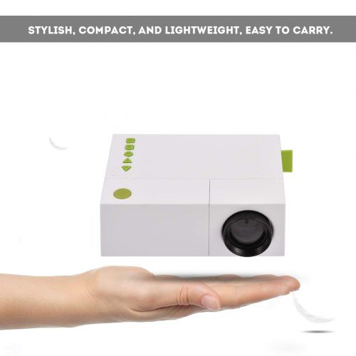  Eboxer Mini LED Projector,1080P Portable Mini Home Theater Video LED Projector USBTFAVHDMI Input.(Battery not Included)