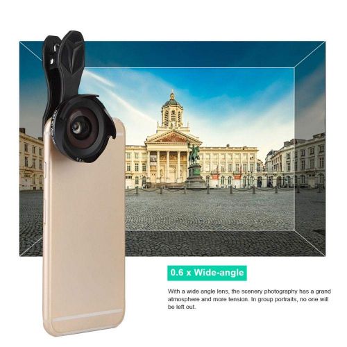  Eboxer Professional HD Phone Lens Kit- Clip on Mobile Camera Lens Kits with 0.6 x Wide Angle +10 x Macro + CPL Polarizer, ND Filter,Gradient Gray, Gradient Blue for iPhone HuaweiSamsung